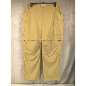 LL Bean Pants Men‎ XL Inseam 30 Convertible Cargo Stretch Outdoor Beige Nylon